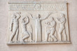 Nobel memorial plaque on the wall in Stockholm City Hall Nobel memorial plaque on the wall in Stockholm City Hall