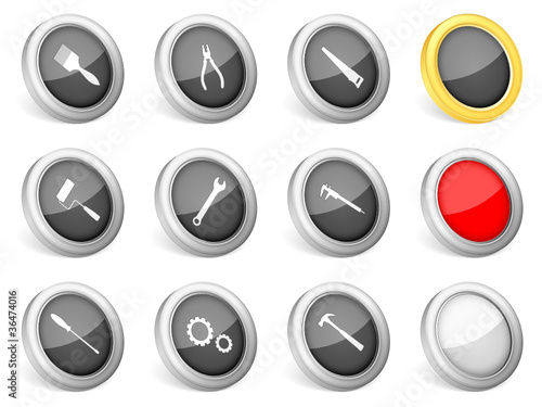 Vector: 3d icons tools 3d icons tools