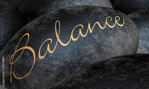 Illustration: Schwarze Steine - Balance Schwarze Steine - Balance