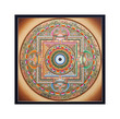 Photo: Inner part of ancient tangka Ohm Mandala on white Inner part of ancient tangka Ohm Mandala on white