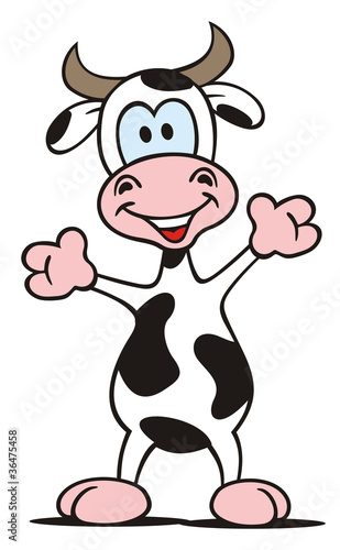 Illustration: Cow waving Cow waving