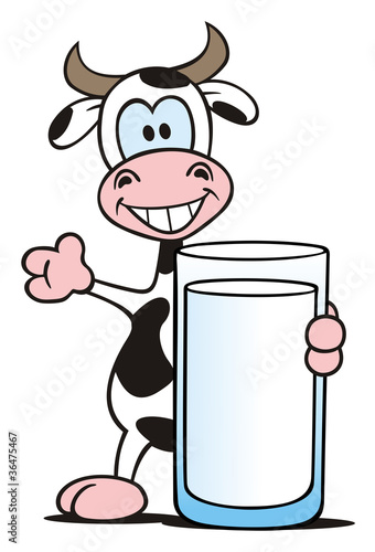Illustration: Milk Cow Presenting Milk Cow Presenting