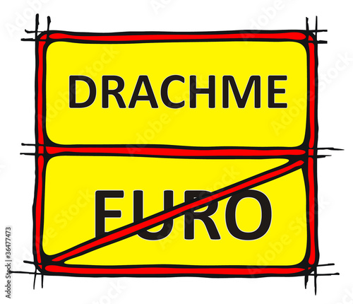 Illustration: Drachme - Euro Drachme - Euro