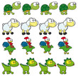 Animal Walking animations.  4 frames in loop x character