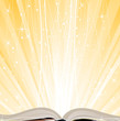Vector: shining open book shining open book