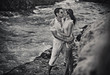 Loving couple hugging