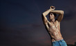Handsome bodybuilder posing Handsome bodybuilder posing