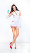 Adorable nurse in high heels