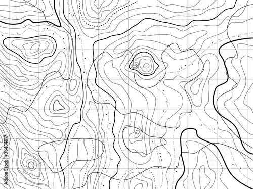 Vector: abstract topographical map with no names, vector abstract topographical map with no names, vector