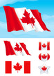 Set of Canadian flag