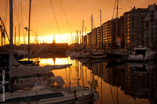 Photo: Sunset in Ostend Sunset in Ostend