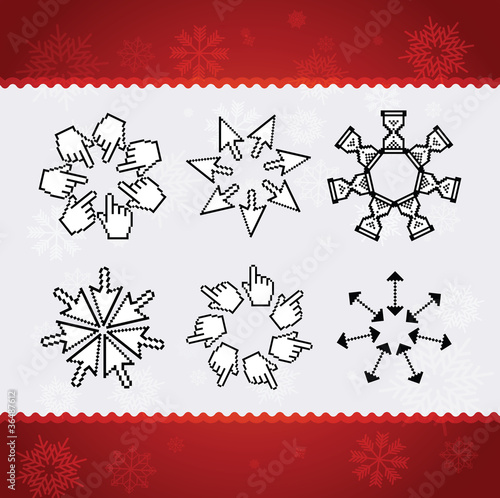 Vector: Creative christmas snowflakes Creative christmas snowflakes