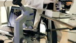 Video: Lab Tech Looking Through Microscope Lab Tech Looking Through Microscope
