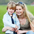 mother son outdoors