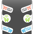 Left and right side signs - Add to cart. Vector. Left and right side signs - Add to cart. Vector.