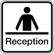 Rezeption Hotel Empfang Schild Zeichen Symbol