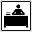 Büro Sachbearbeiter Sekretärin Schild Zeichen Symbol