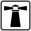 Leuchtturm Leuchtfeuer Schild Zeichen Symbol