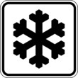 Frost Glätte Eiskristall Schnee Schild Zeichen Symbol