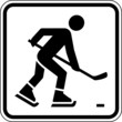 Eishockey Eishockeyspieler Schild Zeichen Symbol