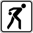 Bowling Kegeln Kegelbahn Schild Zeichen Symbol