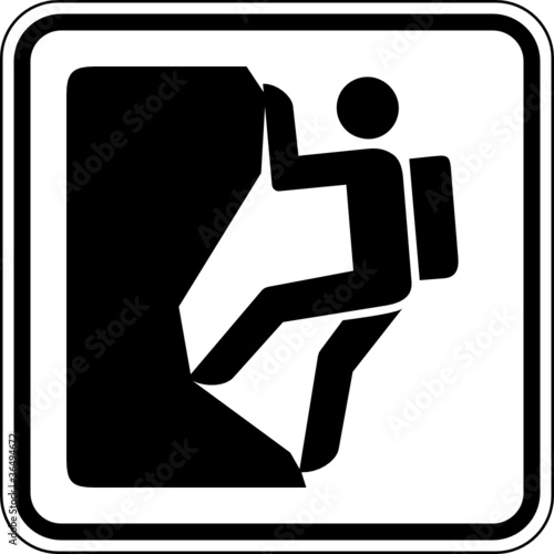 Vector: Klettern Bergsteigen Schild Zeichen Symbol Grafik Klettern Bergsteigen Schild Zeichen Symbol Grafik