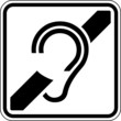 Hörgeschädigte Taube Zugang Schild Zeichen Symbol