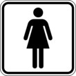 Toilette WC Klo Damen Frauen Schild Zeichen Symbol