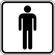 Toilette WC Klo Herren Männer Schild Zeichen Symbol