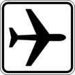 Flugzeug Flughafen Schild Zeichen Symbol