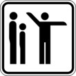Reiseleiter Fremdenführer Tour guide Schild Zeichen Symbol