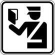 Zoll Grenze Passkontrolle Schild Zeichen Symbol
