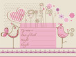 Baby girl cute card Baby girl cute card