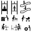 Vector: Black people icons vector set. Black people icons vector set.