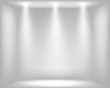 Abstract light grey background with spotlights