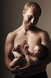 Foto: portrait of father and his child portrait of father and his child