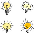 Light bulb set, vector illustration