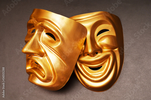 Photo: Masks with the theatre concept Masks with the theatre concept