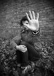 young woman making stop gesture