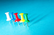 Office pins on the paper