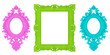 Set of beautiful ornamental frames Set of beautiful ornamental frames