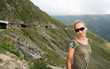Young girl portrait in mountain area