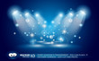 Magic Spotlights with Blue rays