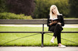 Woman reading a book