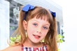 Cute little girl with pigtails