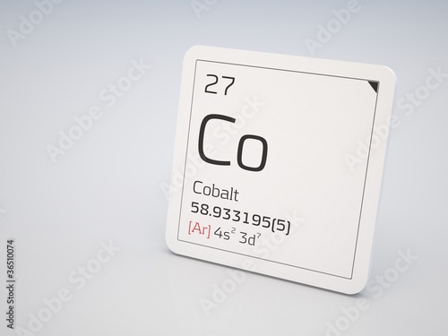 Illustration: Cobalt - element of the periodic table Cobalt - element of the periodic table