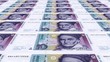 10 DM Banknoten endlos