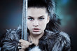 Photo: Portrait of a medieval female knight in armour Portrait of a medieval female knight in armour