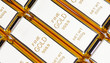 Fine gold 999,9. Set of gold ingots.