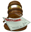 Gavel and Check - Legal Settlement Cash Between Parties